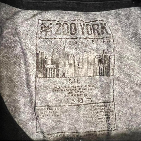 Zoo York Unbreakable Black Gray Long Sleeve Raglan Men’s Shirt Small - Picture 4 of 4